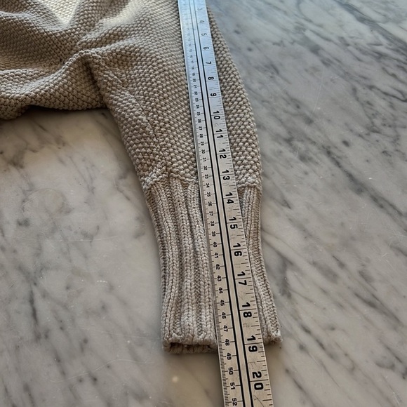 VERTIGO PARIS Taupe Knit Shawl Collar Cardigan Neutral Gray Beige Sweater M - Picture 8 of 11